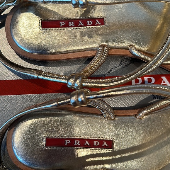 Prada Sandals in Gold - Picture 2 of 7